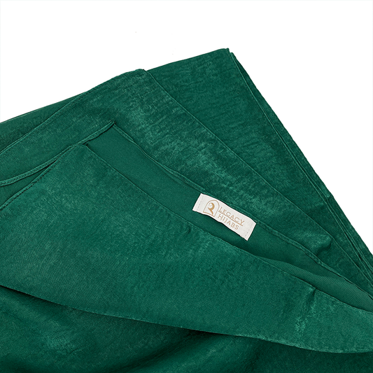 Glam Emerald Velvet Satin Hijab